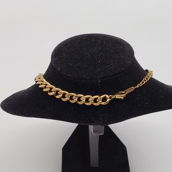 Authentic Louis Vuitton Gold Padlock W/ Unbranded Stainless Steel Chain&Bracelet - Picture 10 of 13